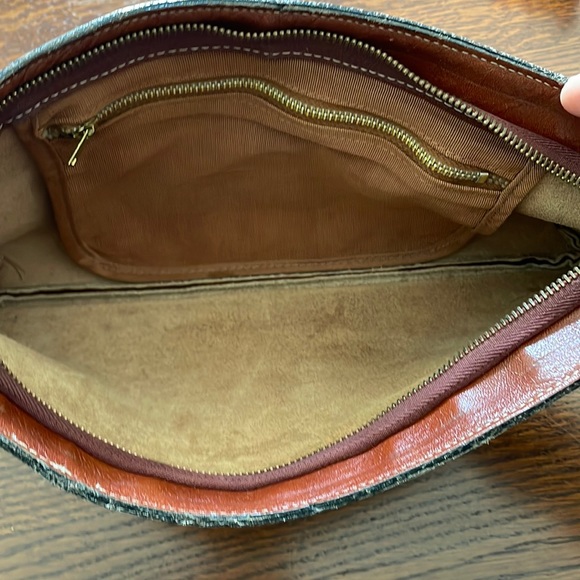 Vintage BB large brown leather clutch - Picture 8 of 8